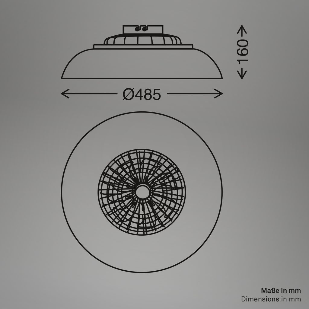 Briloner Deckenventilator mit Licht Fernbedienung Ø48.5cm Rund 24W 2600lm 3000K-6500K Warmweiß bis Tageslichtweiß DC-Motor Schwarz - Deckenleuchte Schlafzimmer Wohnzimmer 10