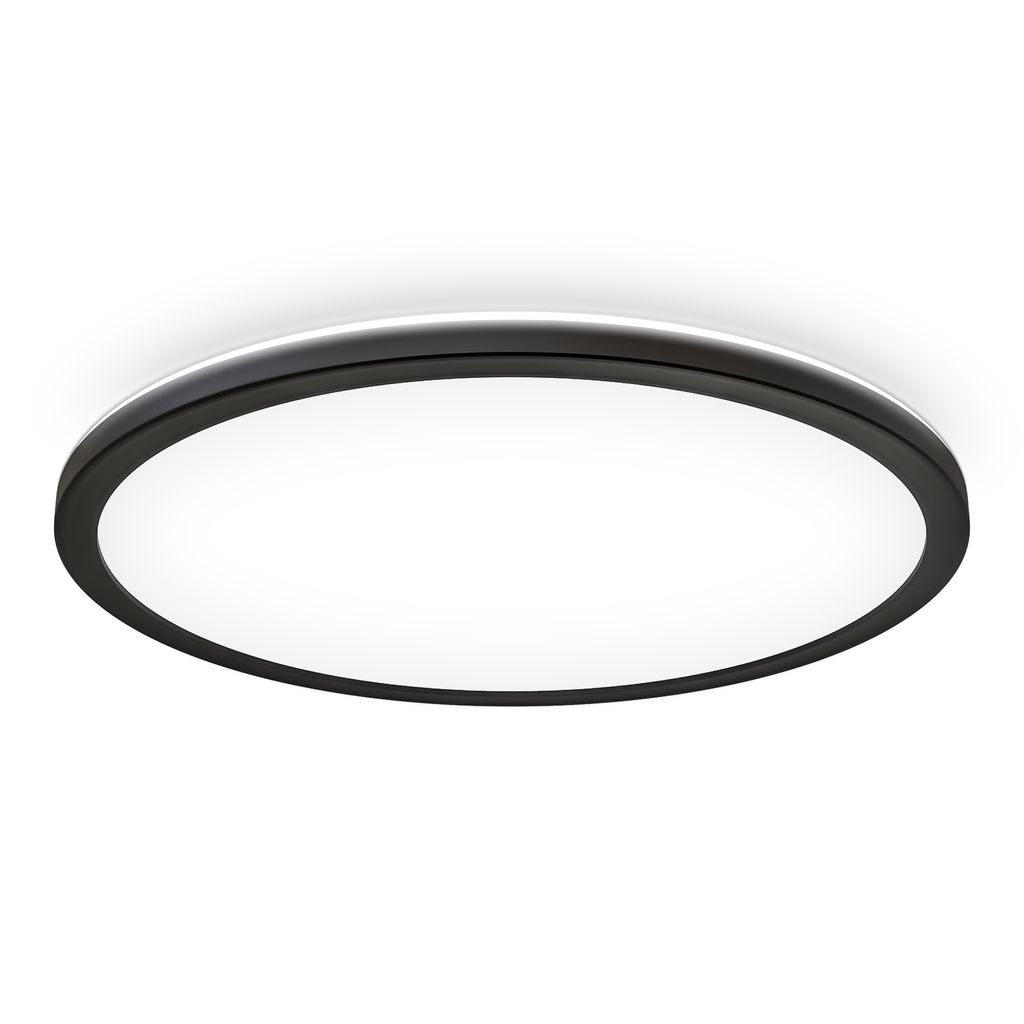 LED Panel Ø42 cm - 22W. 3000lm. flach. backlight. neutralweiß. schwarz 10