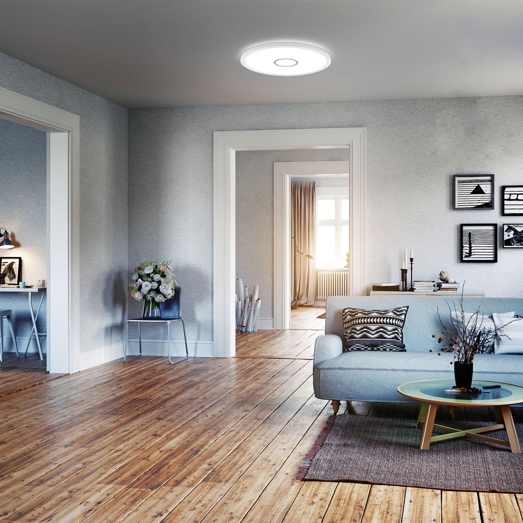 Deckenleuchte Ø29.3 cm - 18W. 2400lm. LED. neutralweiß. rund. silberfarbig 3