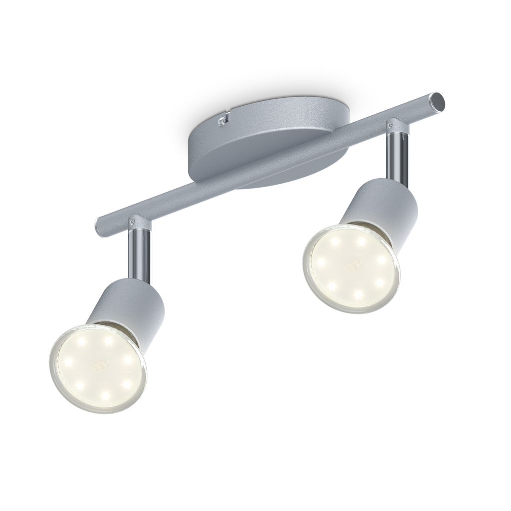 Deckenstrahler - 5.8W. 520lm. LED. schwenkbar. GU10. warmweiß. silberfarbig 0