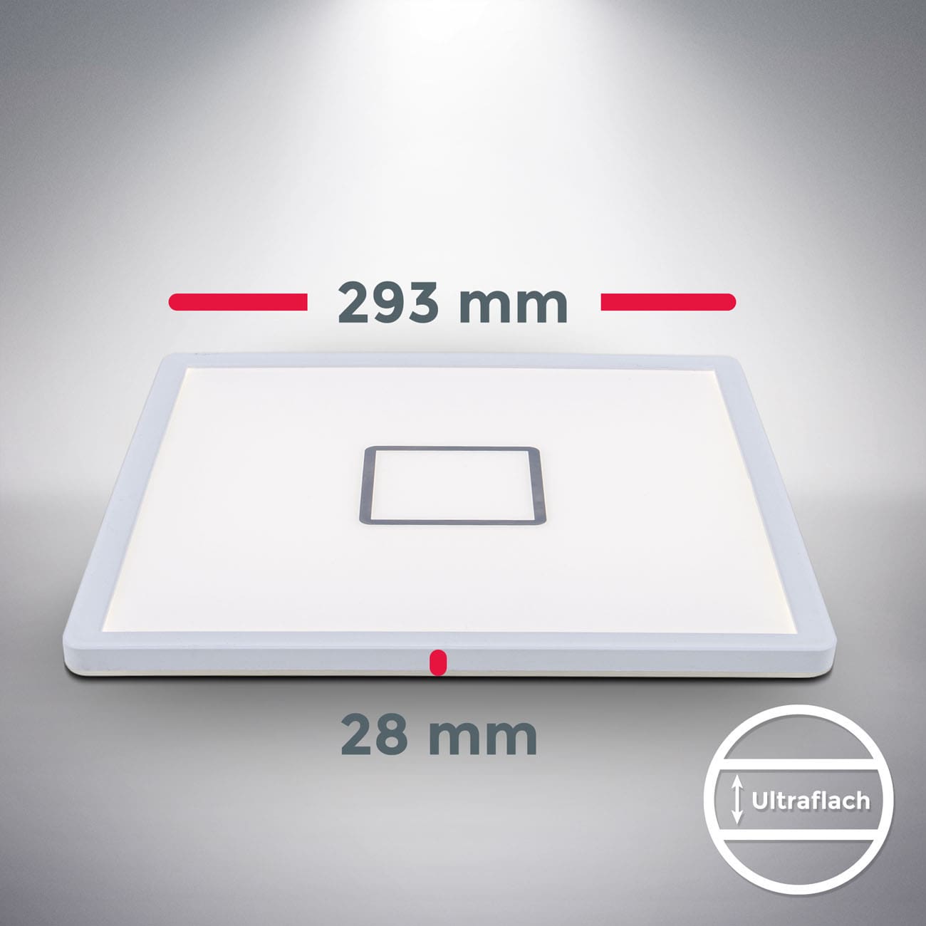 LED Deckenleuchte ultraflach weiß-silber - 4