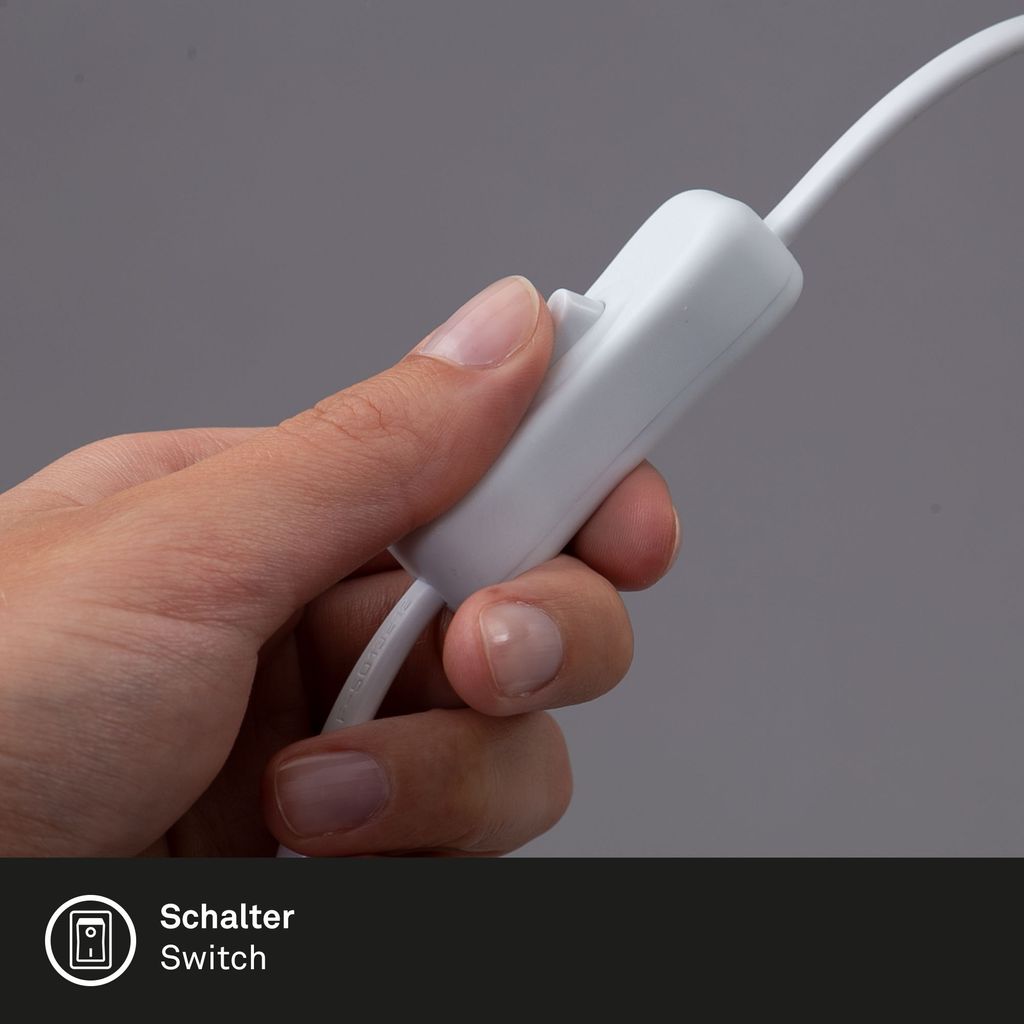 Klemmleuchte Ø 1x exkl E27 10W weiß 4