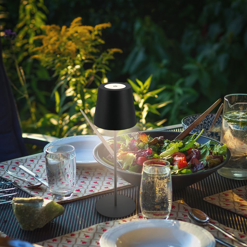 Tischlampe - 2.5W. 200lm. kabellos. led. dimmbar. warmweiß. schwarz 3