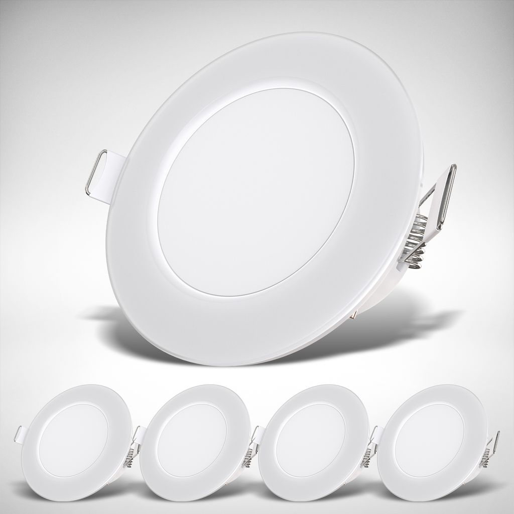 Tofisr LED Einbaustrahler 5W Flach – 24er Set In Neutralweiß 4500K, Matt Schwarz, 120° Abstrahlwinkel, Für Decke In Küche, Wohnzimmer & Mehr