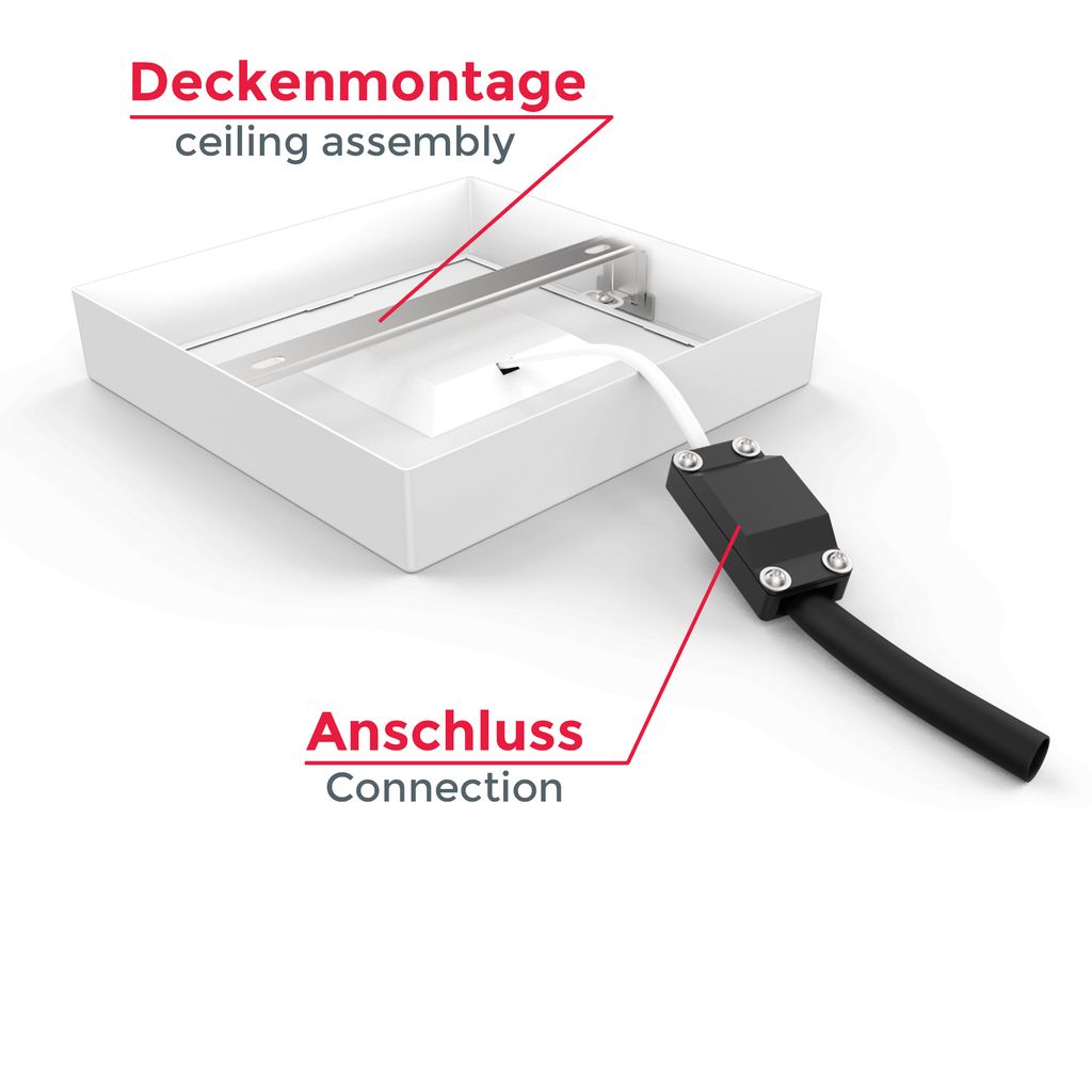 Deckenleuchte 17x17 cm - 12W. 900lm. LED. warmweiß. weiß 4