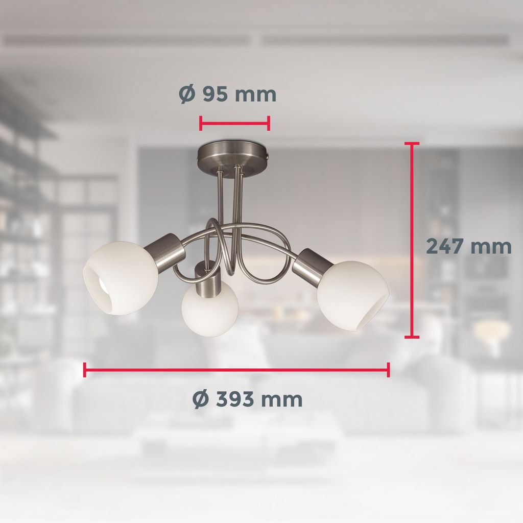 LED Spotleuchte. matt-nickel. 3xLED/E14/5W 5